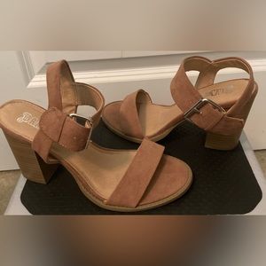 Suede Plum Sandals